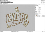 Kappa Butterffly Embroidery File 4 size