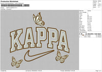Kappa Butterffly Embroidery File 4 size