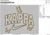 Kappa Butterffly Embroidery File 4 size