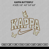 Kappa Butterffly Embroidery File 4 size