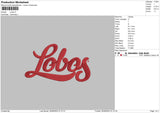 Lobos Embroidery File 6 sizes