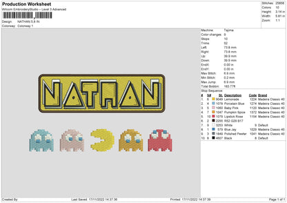 Nathan Embroidery File 6 sizes