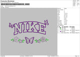 Nike Flower Butterflies Embroidery File 4 size