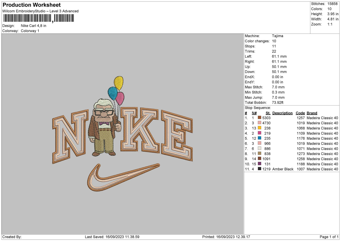 Nike Carl Embroidery File 6 sizes