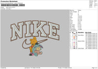 Nike Pooh V4 Embroidery File 6 sizes