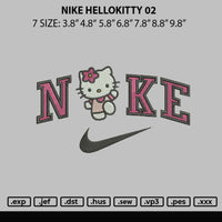 Nike Hellokitty 02 Embroidery File 6 sizes