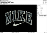 Nike Outline V2 Embroidery File 6 sizes