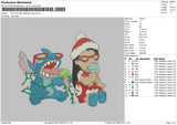 Stitch And Friends Xmas Emmbroidery File 6 sizes