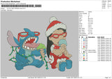 Stitch And Friends Xmas Emmbroidery File 6 sizes