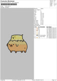 Butter Dog Embroidery File 4 size