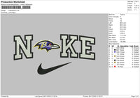 Nike Raven Embroidery File 5 sizes